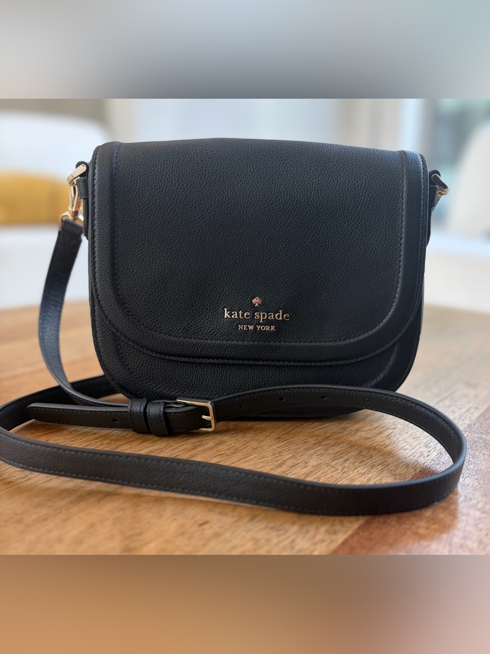 NWOT Kate Spade New York Black Pebbled Leather Crossbody Bag
